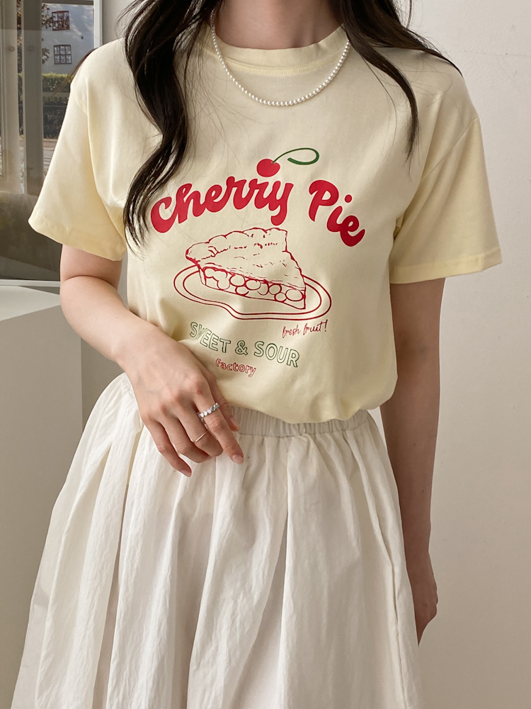 체리파이 모달 반팔 티셔츠 2color